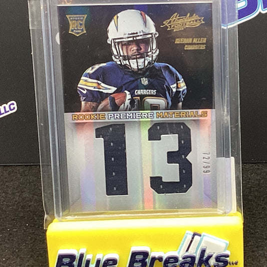 2013 Panini Absolute Keenan Allen relic 72/99 #217 Chargers
