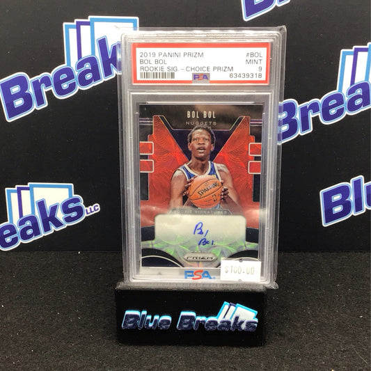 2019 Panini Prizm Choice Prizm Rookie Signature Bol Bol #BOL PSA 9 Nuggets