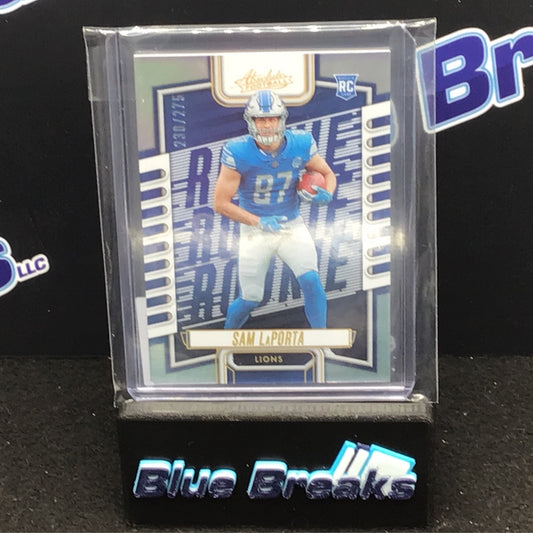 2023 Panini Absolute Sam LaPorta 230/275 RC #115 Lions