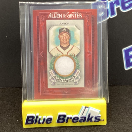 2022 Allen & Ginter - Chipper Jones Mini Relic - MFR-CJ - Atlanta Braves