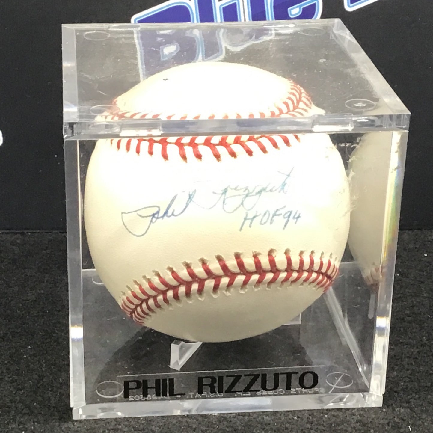 Phil Rizzuto autographed baseball HOF 94 Steiner