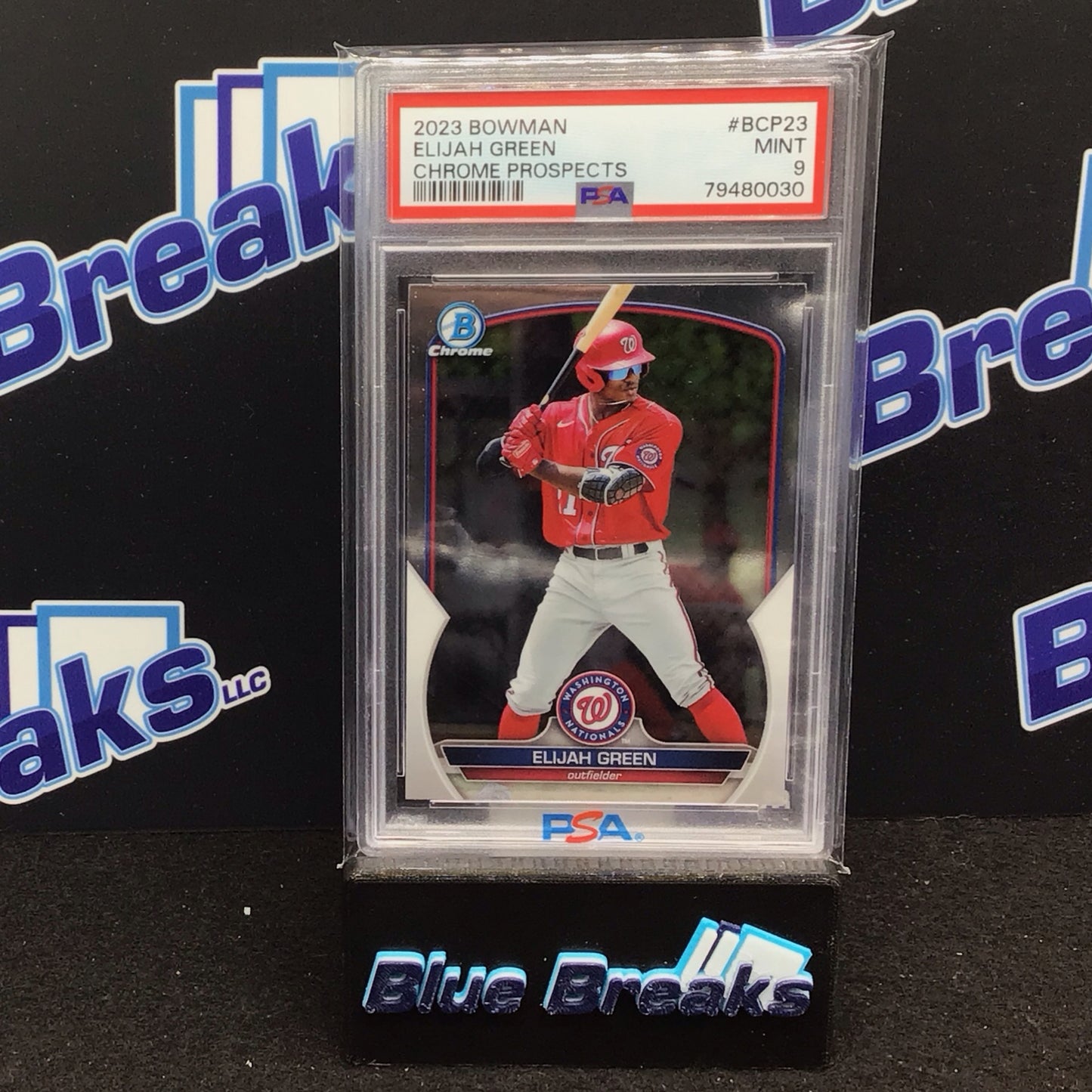 2023 Bowman Chrome Prospects Elijah Green #BCP23 PSA 9 Nationals