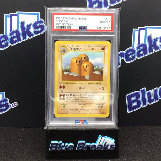 1999 Pokémon Game 1st Edition Dugtrio #19 PSA 8