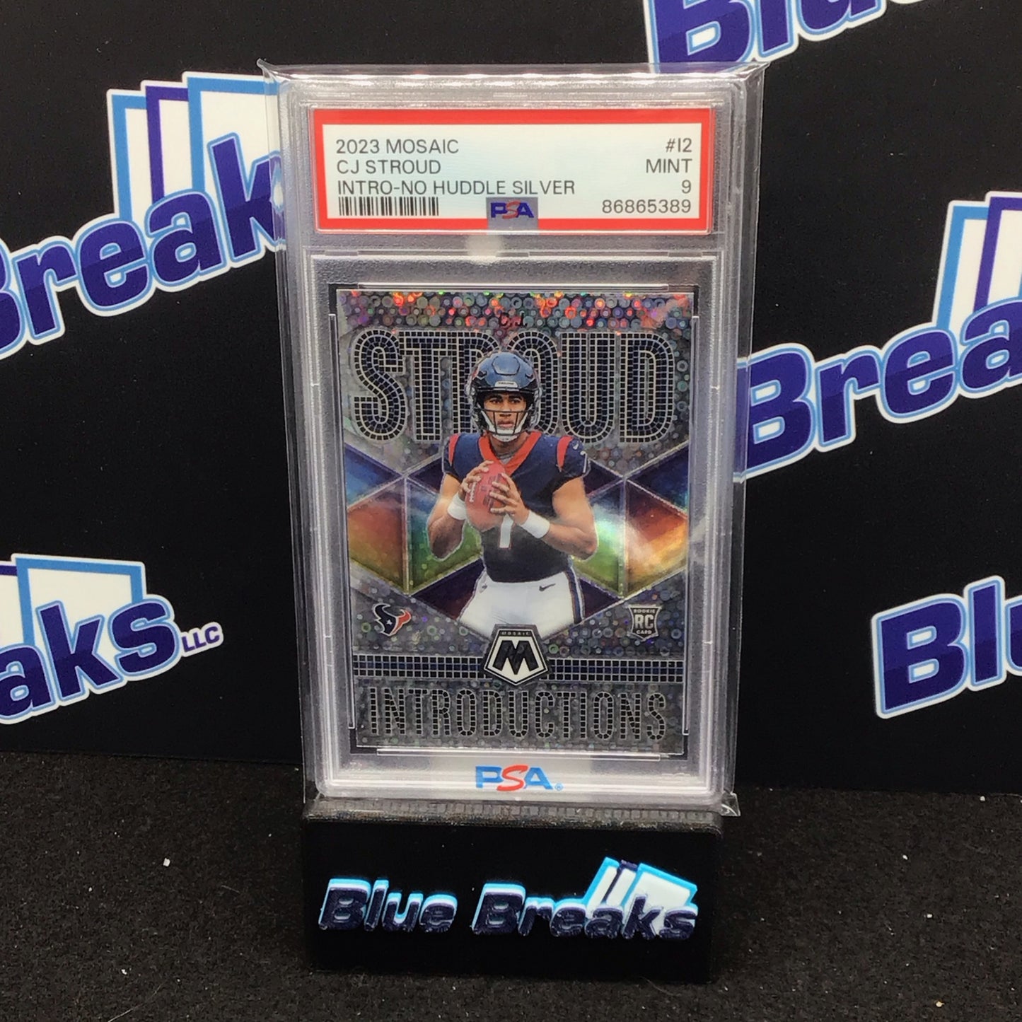 2023 Panini Mosaic Introductions no huddle silver CJ Stroud RC #I-2 PSA 9 Texans