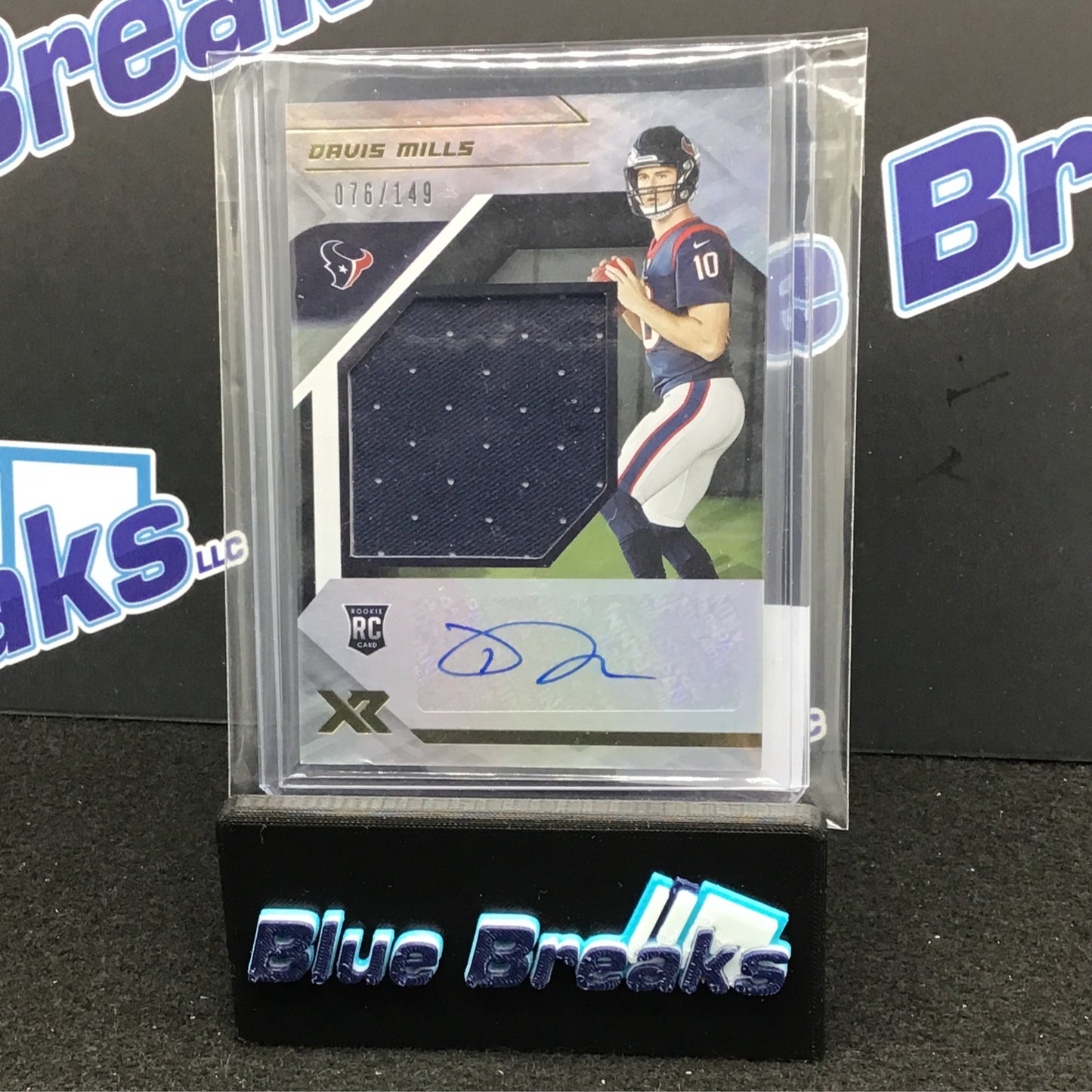 2021 Panini Xr Davis Mills auto relic 076/149 RC #RXA-DMI Texans