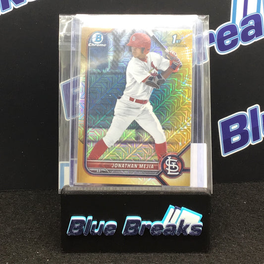 2022 Bowman Chrome 1st Bowman Gold Mojo Jonathan Mejia 26/50 #BCP-168 Cardinals