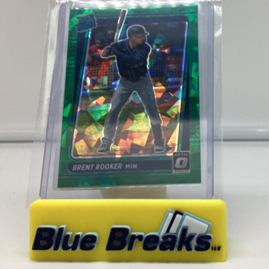 2021 Panini Donruss Optic green cracked ice - Brent Rooker 2/7 #68 Twins
