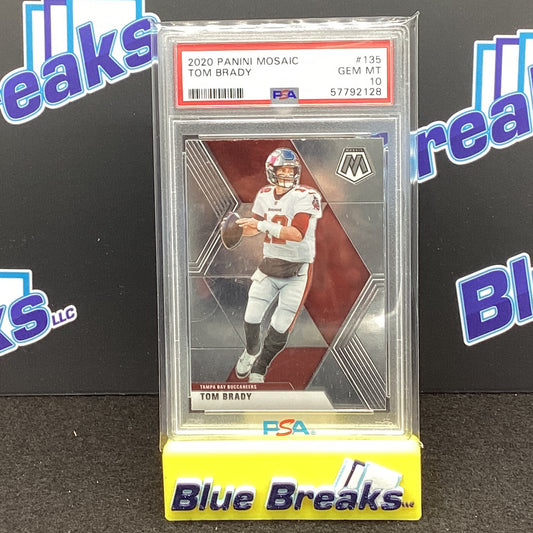 2020 Panini Mosaic Tom Brady PSA Gem MT 10 135