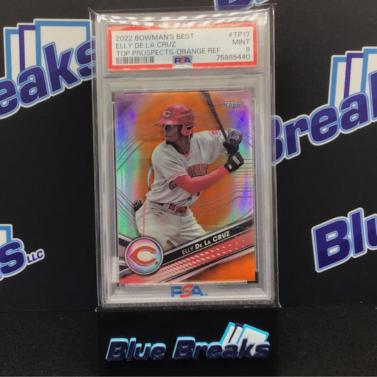 2022 Bowman Best - Elly De La Cruz - Top prospects - Orange Refractor - #TP17 - Cincinnati Reds