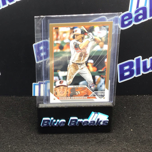 2023 Topps Gold border Gunnar Henderson 0130/2023 RC #206 Orioles