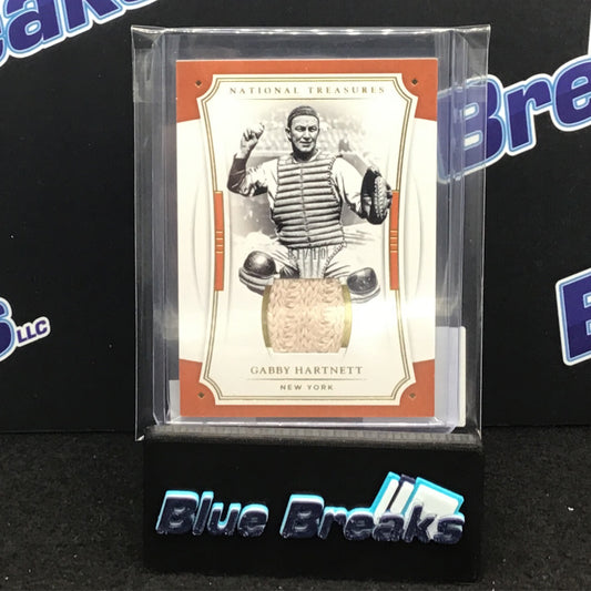 2017 Panini National Treasures Gabby Hartnett relic 01/10 #76 Gaints