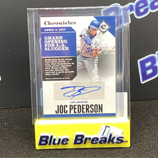 2017 Panini Chronicles Joc Pederson auto CA-JP