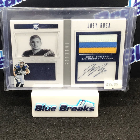 2016 Panini Playbook Joey Bosa dual relic auto 82/99 #103 Chargers