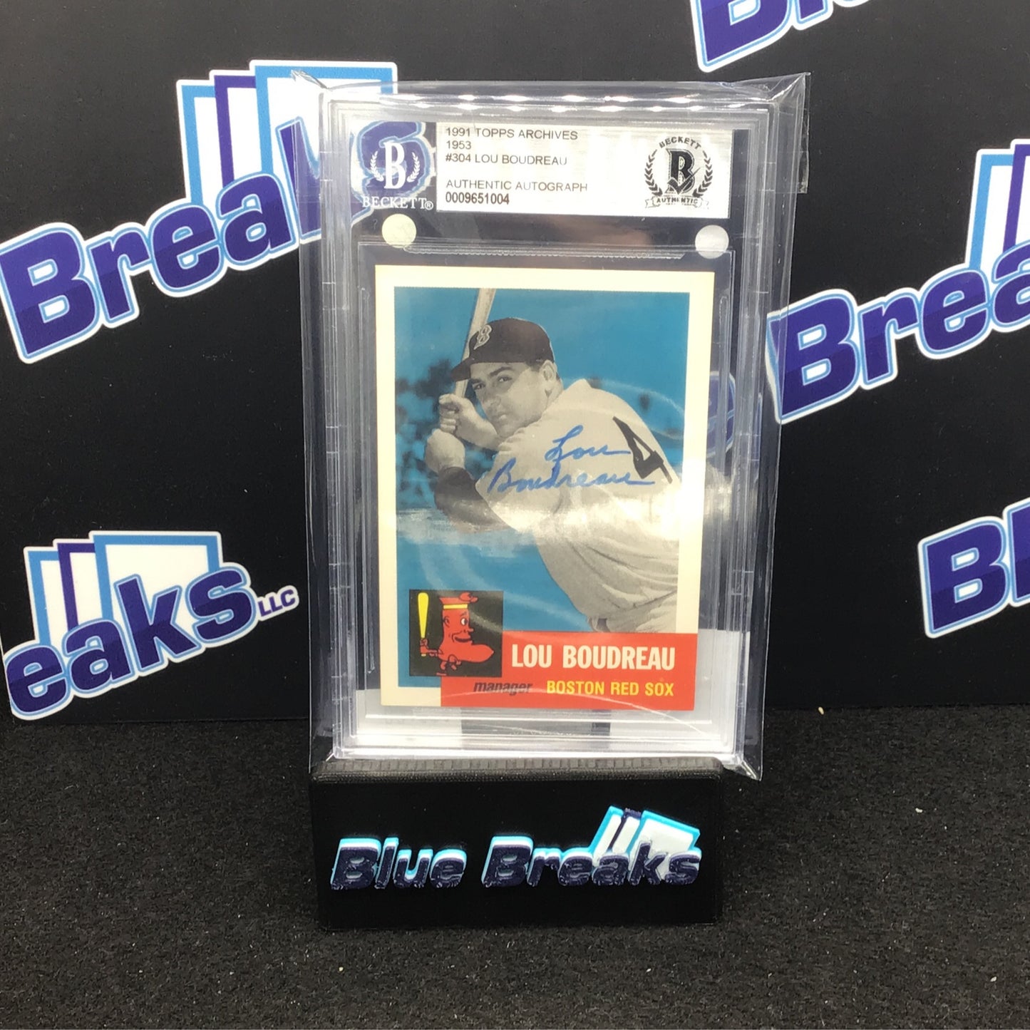 1991 Topps Archives 1953 Lou Boudreau #304 Beckett authentic