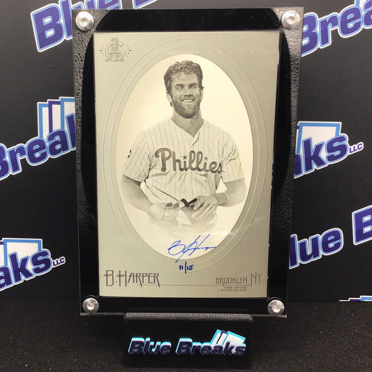 2020 Allen & Ginter Cabinet Box Loader Bryce Harper auto 11/15 #BA-BH Phillies