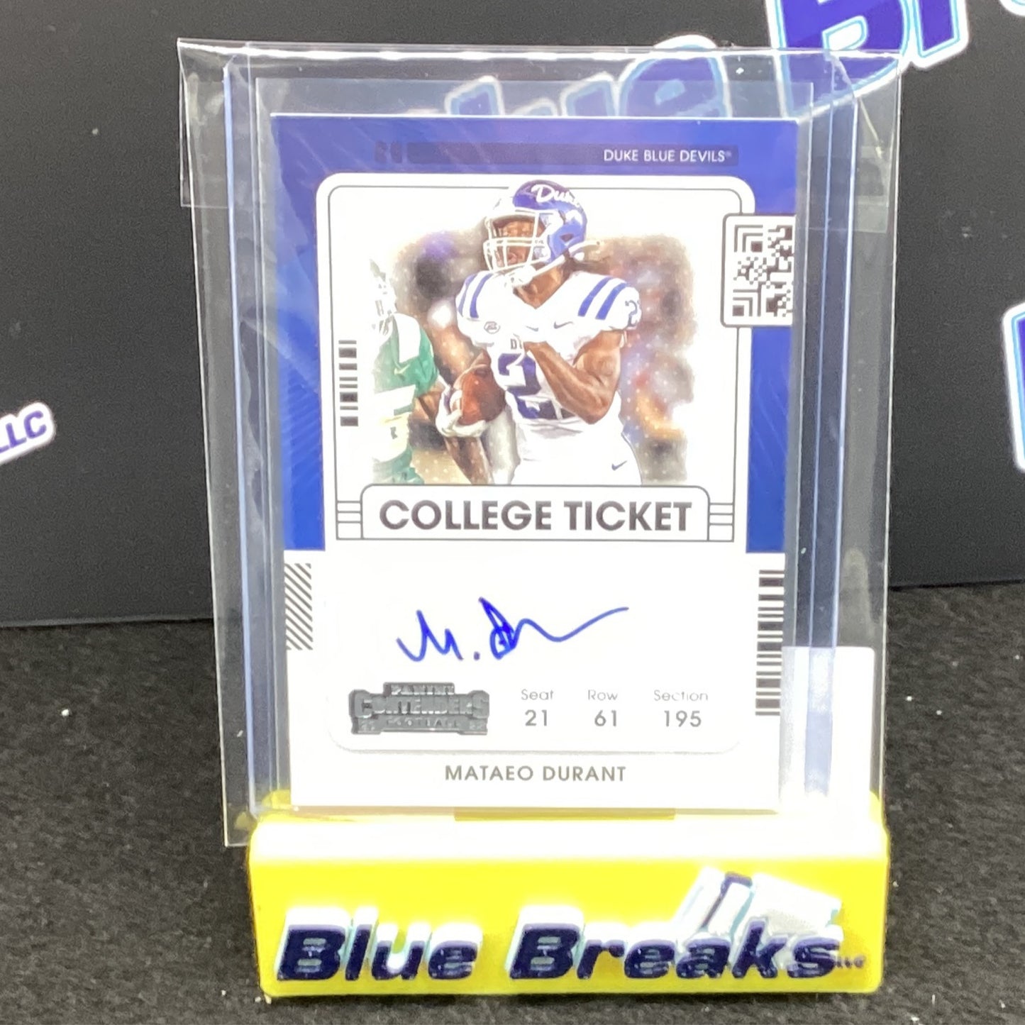 2022 Panini Chronicles Contenders Draft Picks College Ticket Mataeo Durant auto CCT-MDU