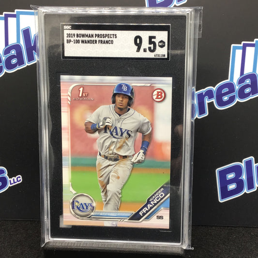 2019 Bowman Prospects 1st Bowman Wander Franco #BP-100 SGC 9.5 Rays