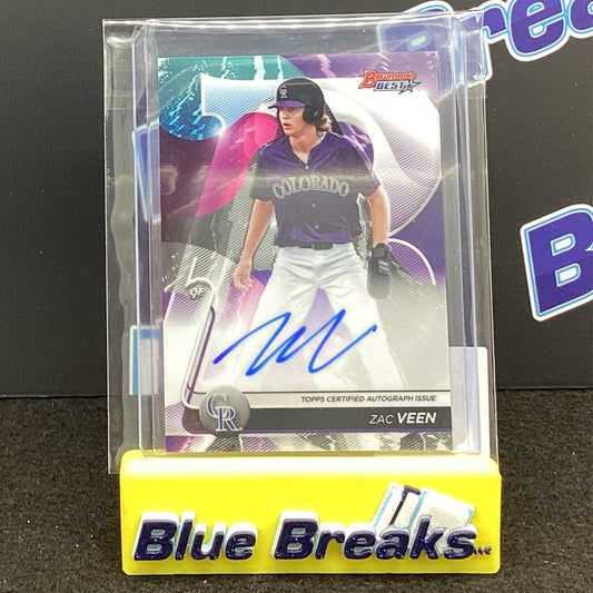 2020 Bowman's Best Zac Veen auto #B20-ZV Rockies