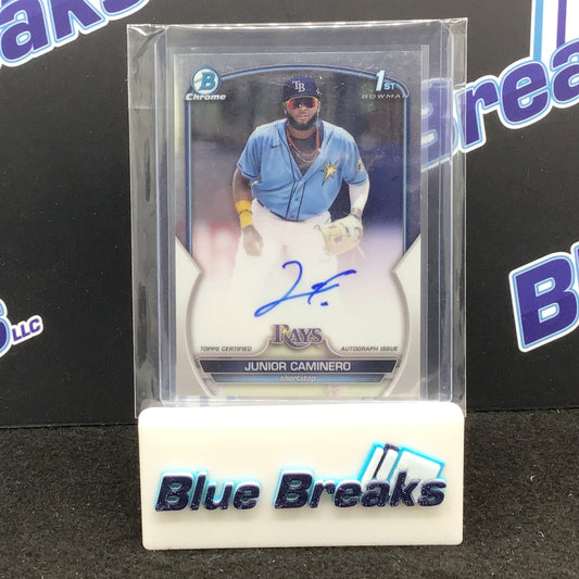 2023 Topps Bowman Chrome 1st - Junior Caminero - Auto - Tampa Bay Rays
