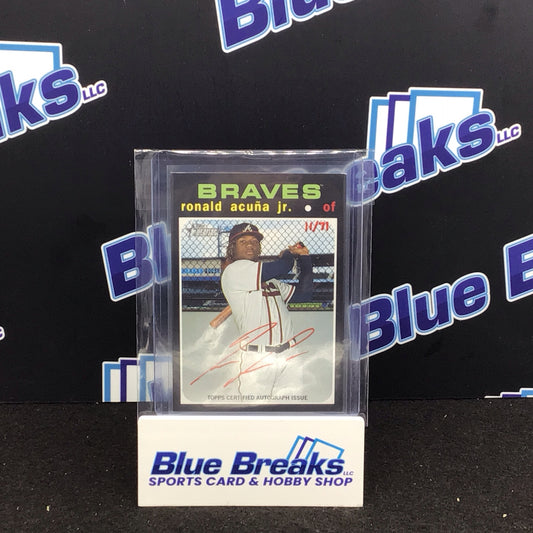 2020 Topps Heritage Ronald Acuna Jr auto 11/71 #ROA-RA Braves