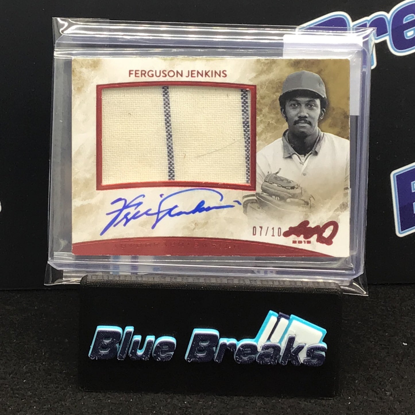 2015 Leaf Q Ferguson Jenkins auto relic 07/10 #AM-FJ1 Cubs