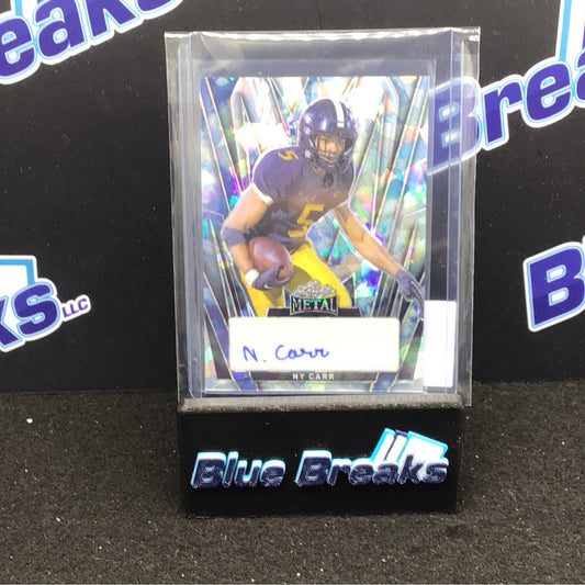 2024 Leaf Metal Cracked Ice Ny Carr Auto 1/1 #BA-NC2