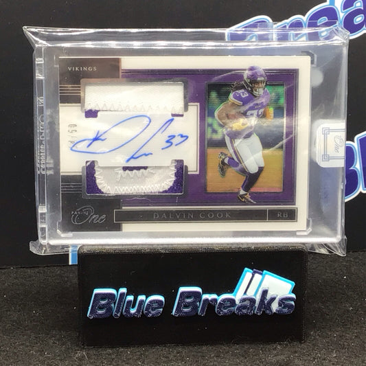 2019 Panini One Dalvin Cook relic auto 14/50 #164 Vikings
