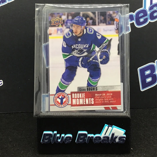 2020 Upper Deck National Hockey Card Day Rookie Moments Quinn Hughes #CAN-16 Canucks