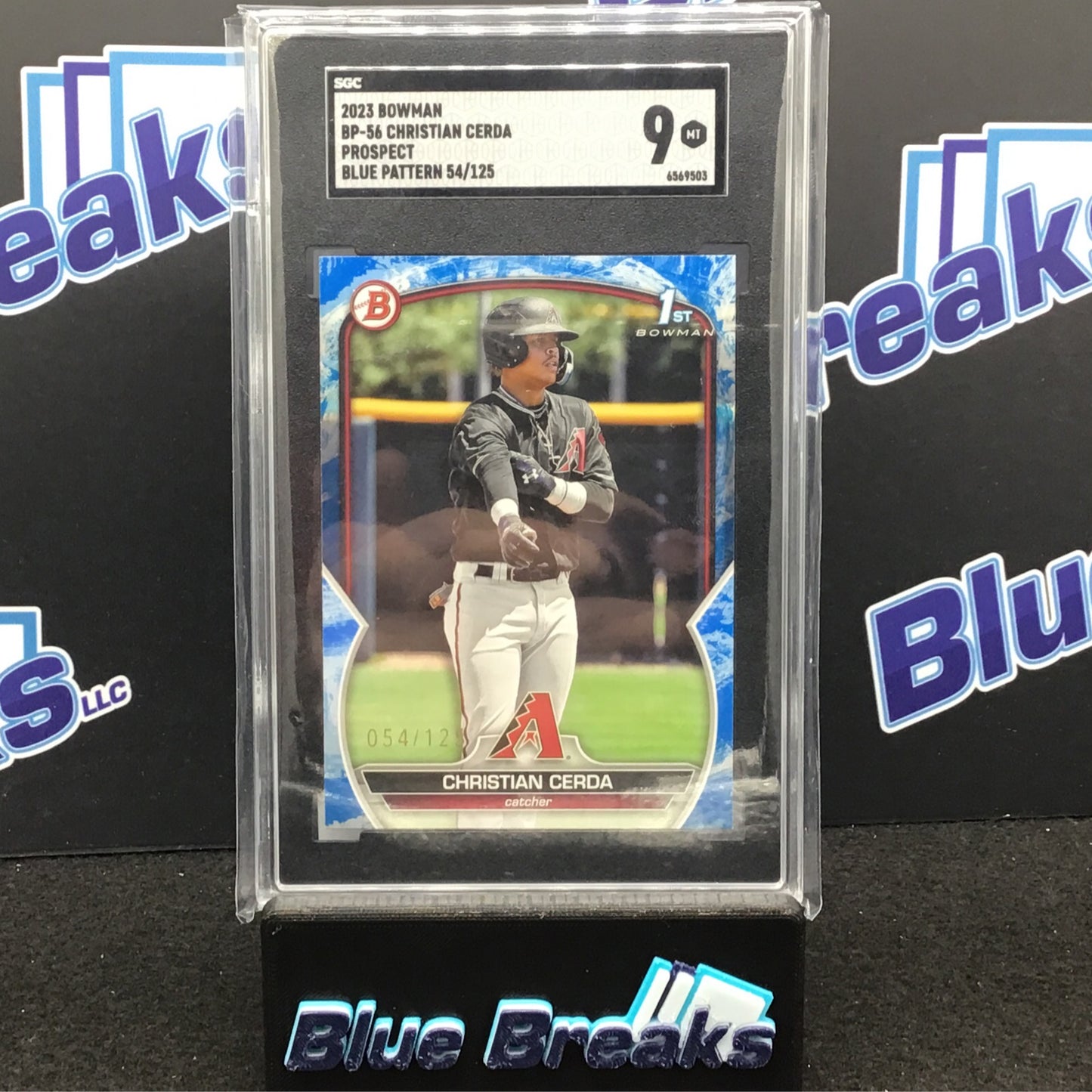2023 Bowman - Christian Cerda - Prospect - Blue Pattern - 54/125 - Arizona Diamondbacks