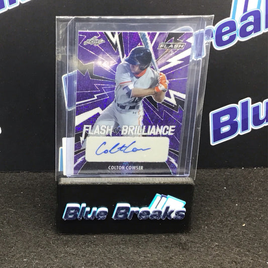 2021 Leaf Flash purple Flash of Brillance Colton Cowser auto 39/75 #FB-CC1 Orioles