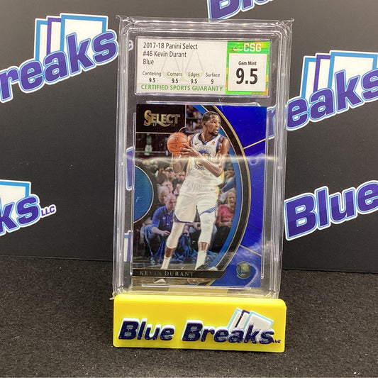 2017-18 Panini Select - Kevin Durant Blue - CSG 9.5