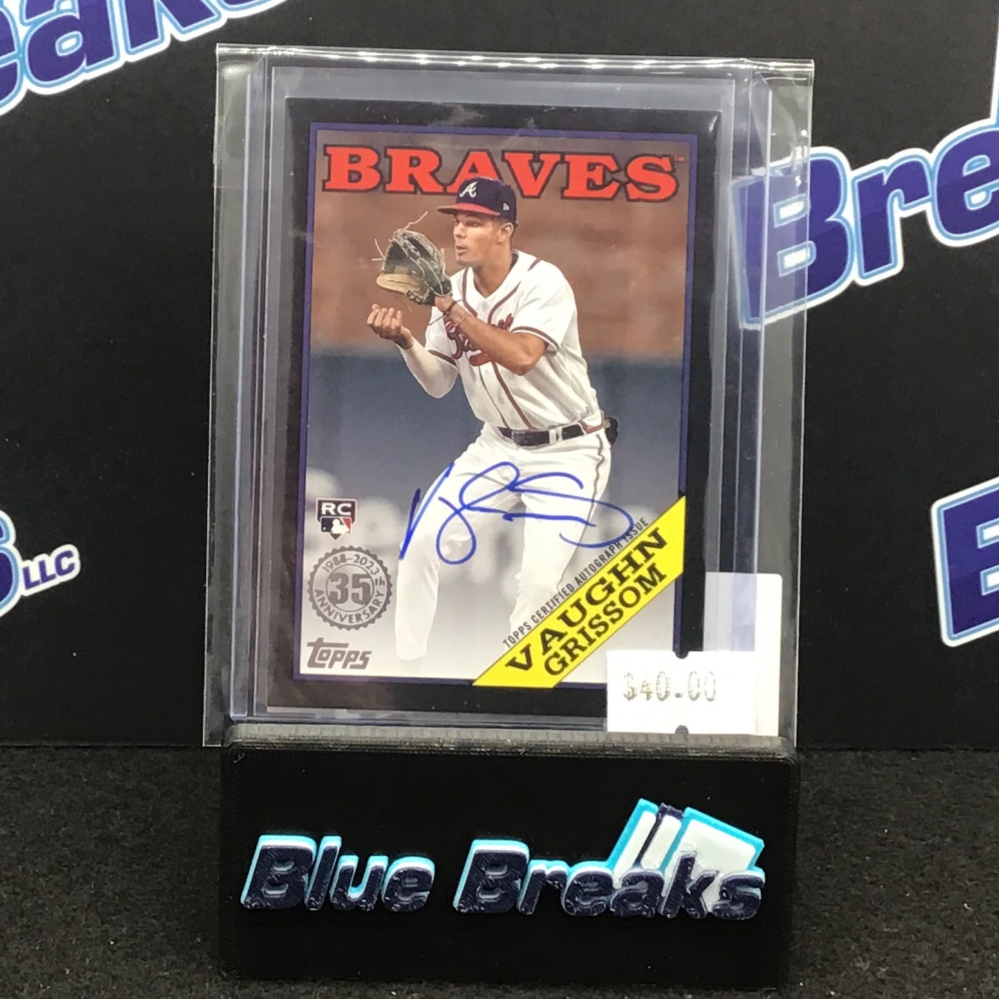 2023 Topps 1988 Black Vaughn Grissom auto 106/199 #88BA-VG Braves