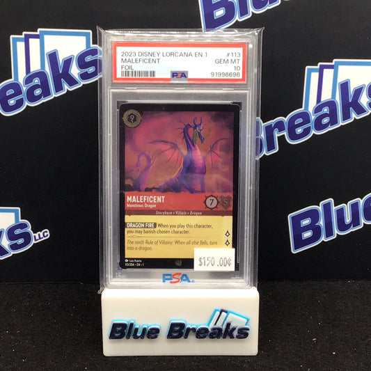 2023 Disney Lorcana The First Chapter Maleficent Foil #113 PSA 10