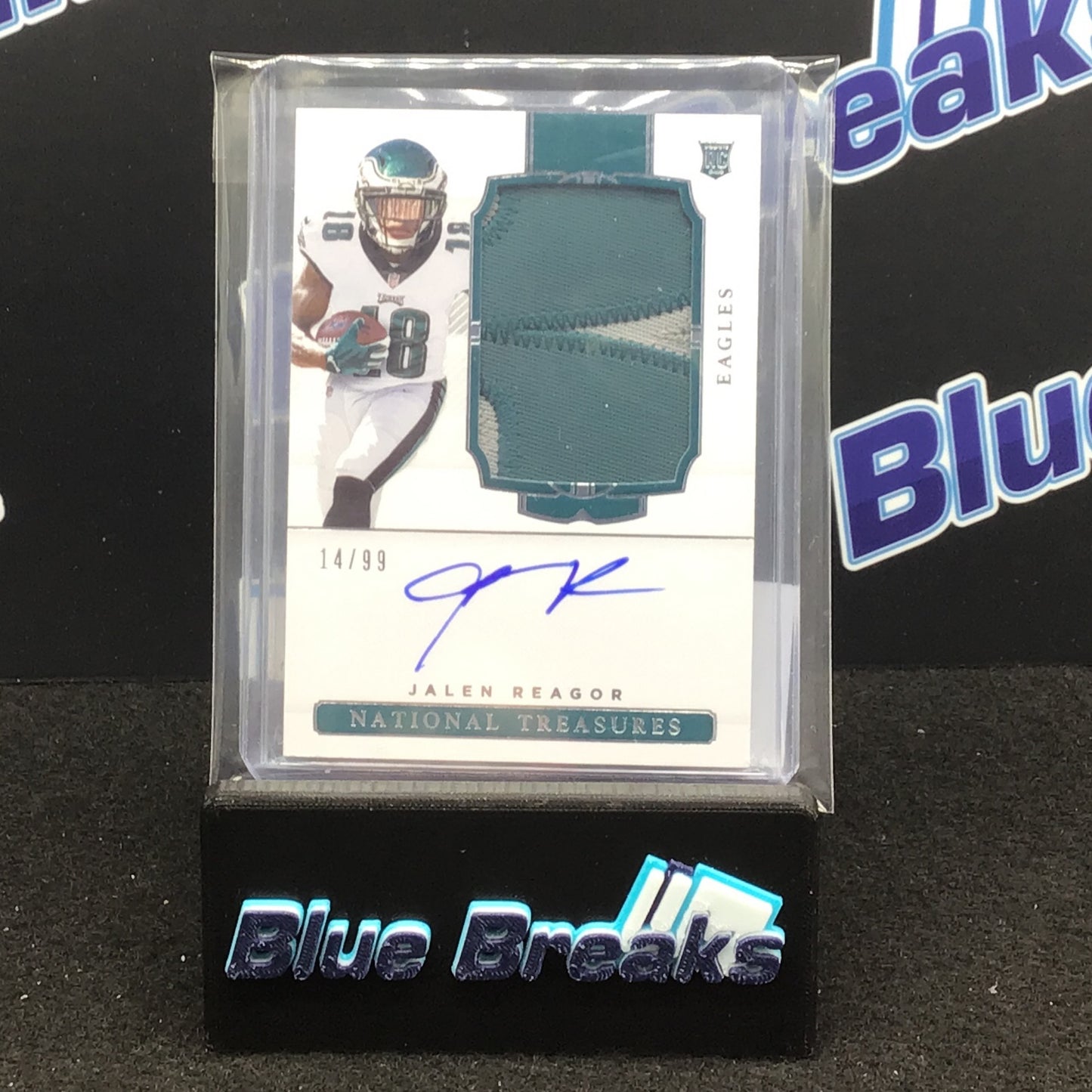 2020 Panini National Treasures Jalen Reagor relic auto 14/99 RC #175 Eagles