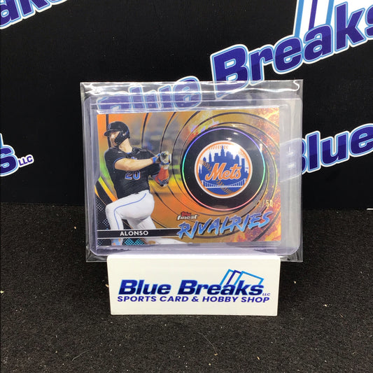 2023 Topps Finest Rivalries Pete Alonso Mets 41/50 #FR-10 Mets