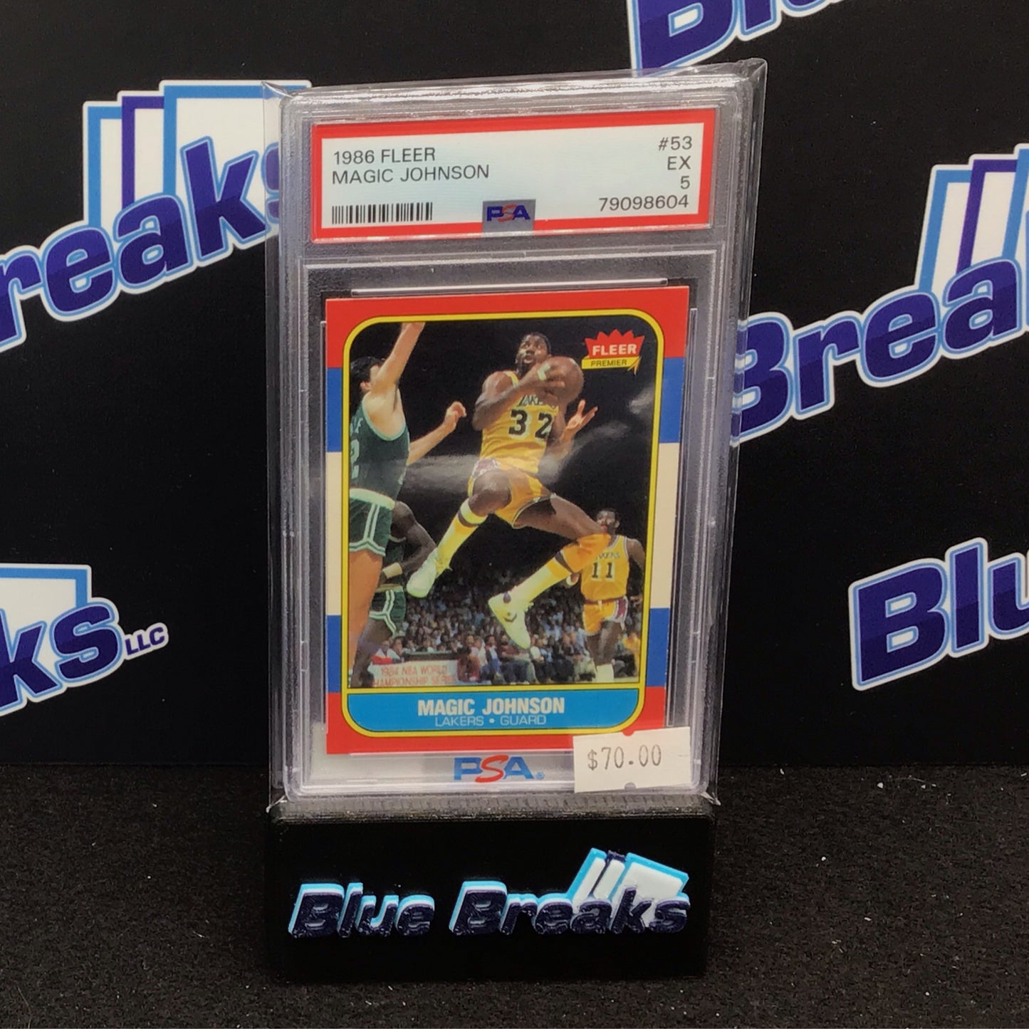 1986 Fleer Magic Johnson #53 PSA 5 Lakers