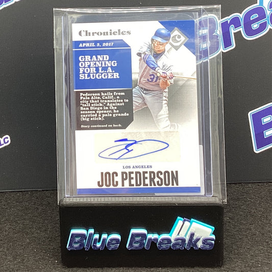 2017 Panini Chronicles Joc Pederson auto #CA-JP Dodgers