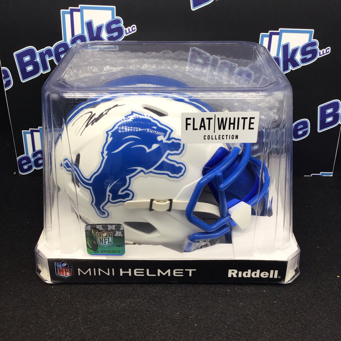 Mini Helment Lions D'Andre Swift auto Fanatics COA