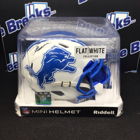 Mini Helment Lions D'Andre Swift auto Fanatics COA