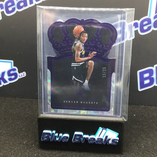 2021-22 Panini Crown Royale - Bones Hyland - Purple - 15/25 - Denver Nuggets