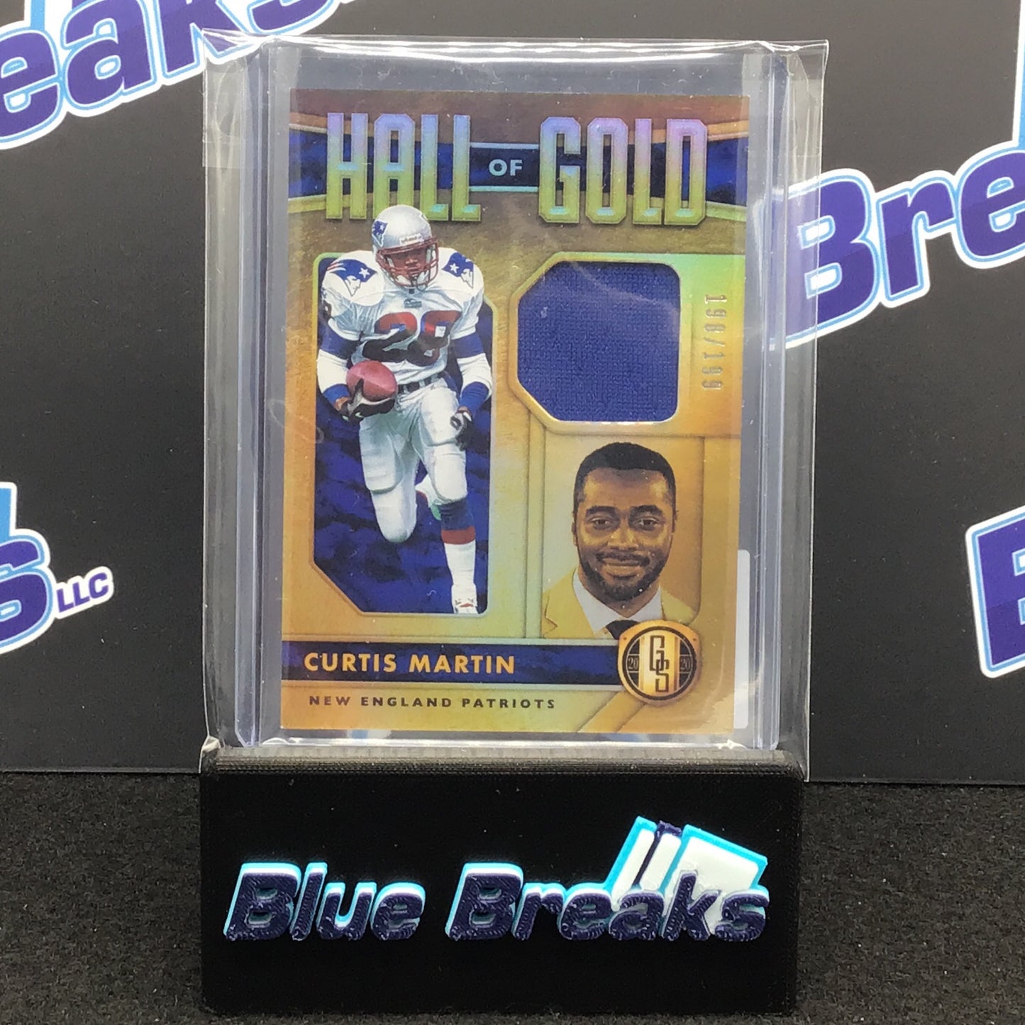 2020 Panini Gold Standard Hall of Gold Curtis Martin relic 198/199 #HOF10 Patriots