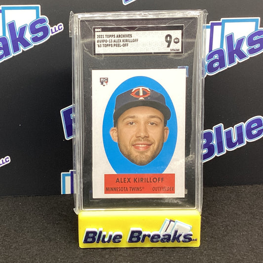 2021 Topps Archives - Alex Kirilloff - Topps Peel Off SGC 9