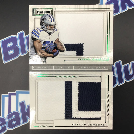 2016 Panini Playbook Ezekiel Elliott dual relic 17/25 #RJMB-EE Cowboys