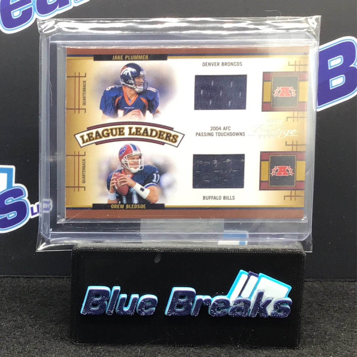 2005 Donruss - Playoff - Jake Plummer - Drew Bledsoe - LL-4 - League leaders - 123/250 - Denver Broncos - Buffalo Bills