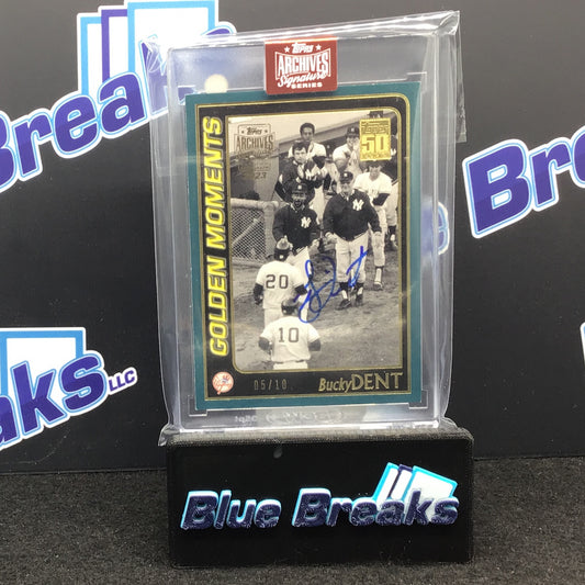 2023 Topps Archives - Bucky Dent - Golden Moments - Auto - 05/10 - New York Yankees
