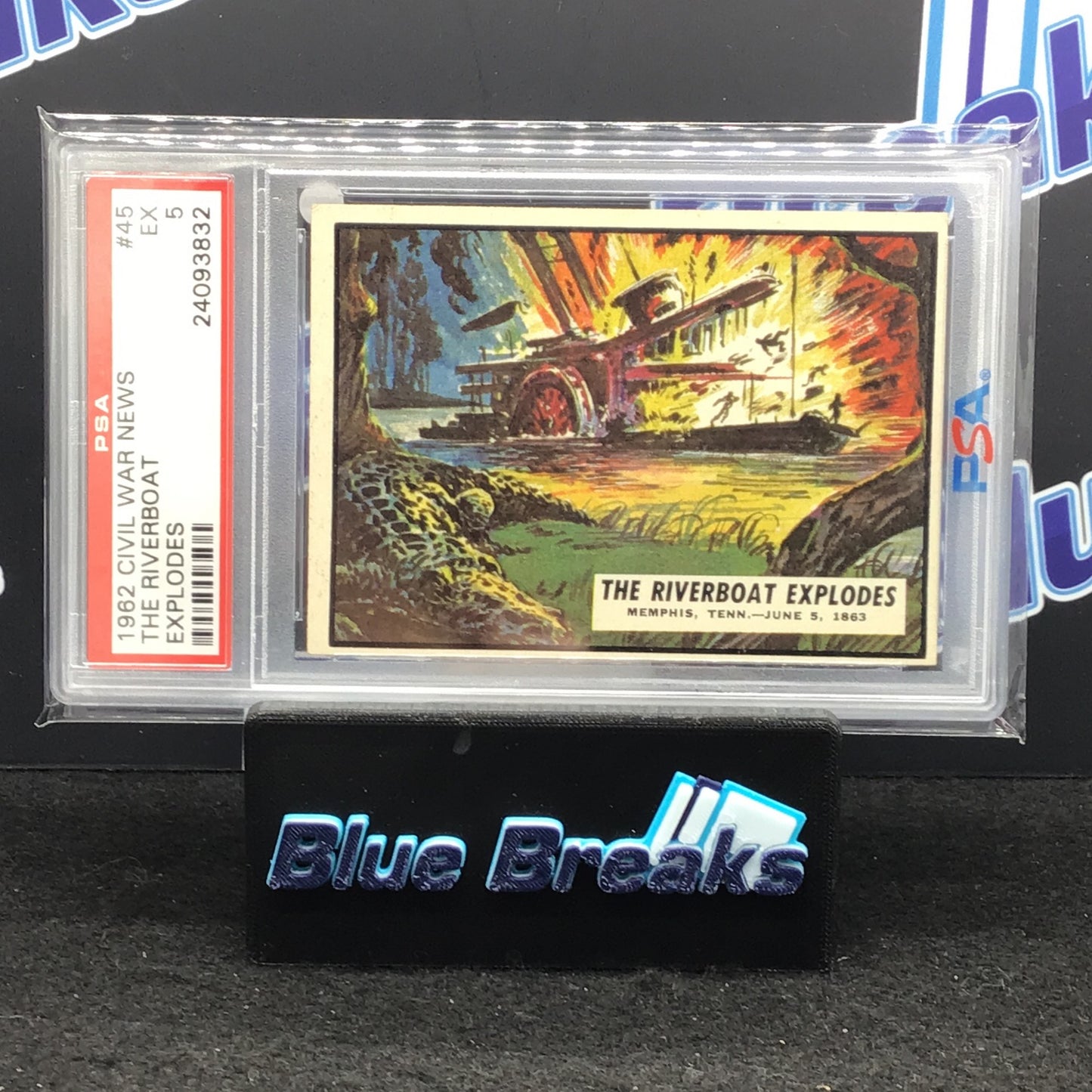 1962 Civil War News - The Riverboat - Explodes - #45 - PSA 5