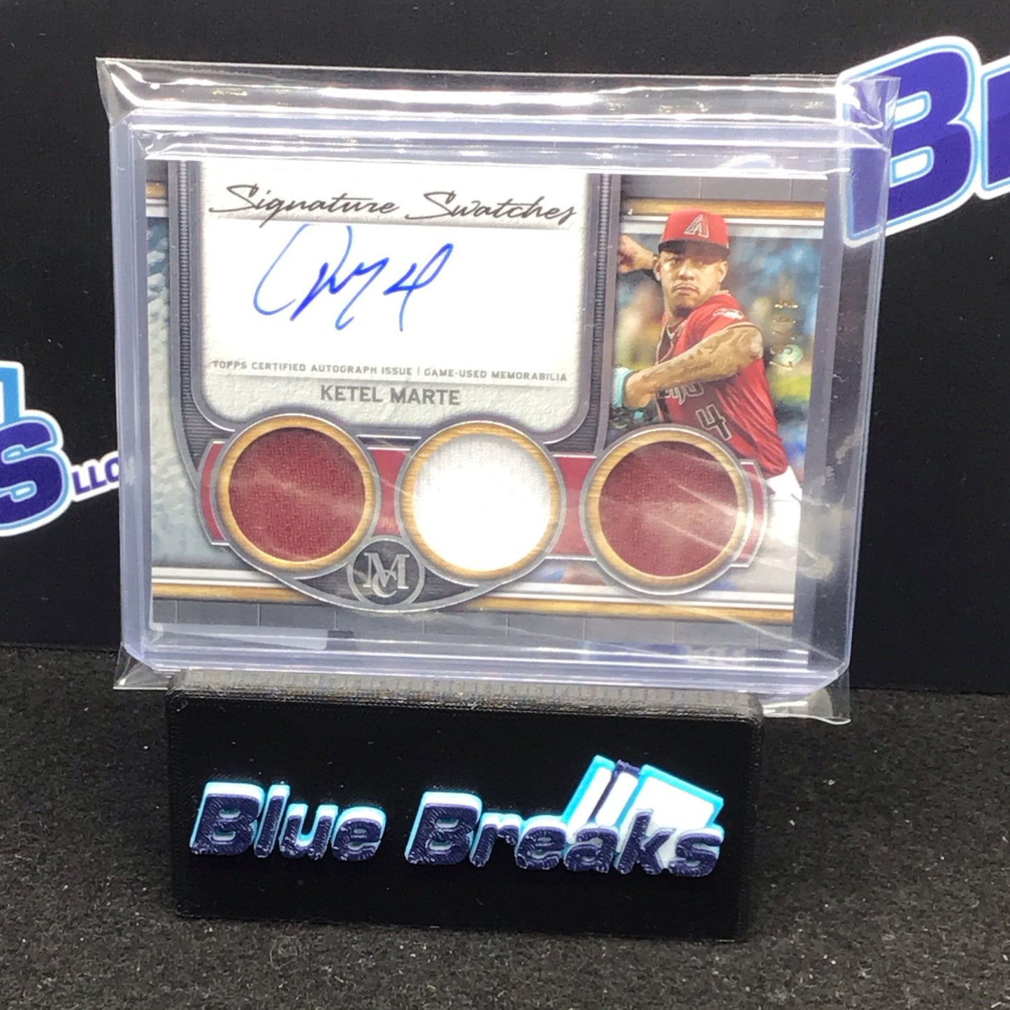 2023 Topps Museum Collection Signautre Swatches Triple relic auto Ketel Marte 44/67 #SWTRA-KM Diamondbacks