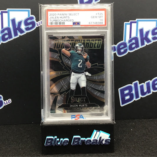 2020 Panini Select Turbocharged Jalen Hurts #T25 PSA 10 Eagles