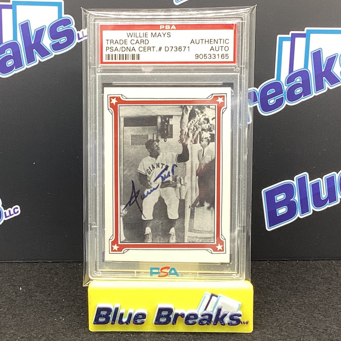 1984 WIllie Mays Trade Card - PSA Certified Autograph - 361/2500