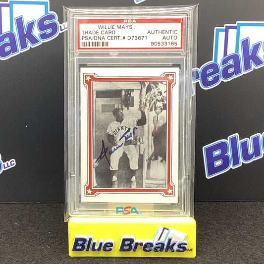 1984 WIllie Mays Trade Card - PSA Certified Autograph - 361/2500